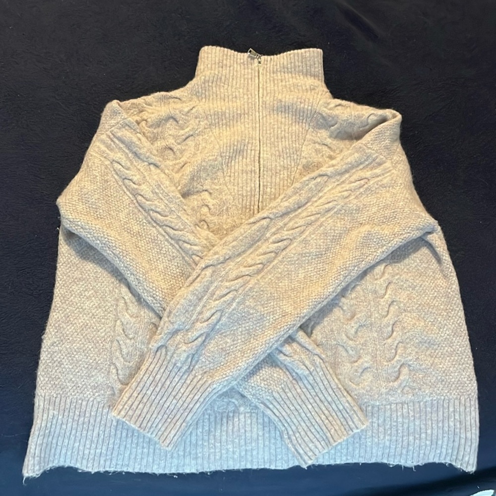 J. Crew Merino Wool Quarter Zip Sweater size Medium